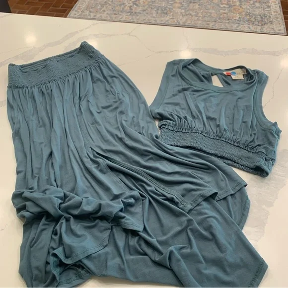 Free people morning side set. Size medium. Teal - Picture 7 of 7